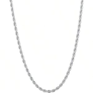 Silver-Toned Rope Chain for Men