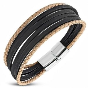 Dual Layer Leather Bracelet